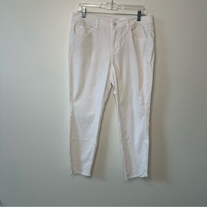 J. Jill Authentic Fit slim ankle White Denim Jeans Size 10